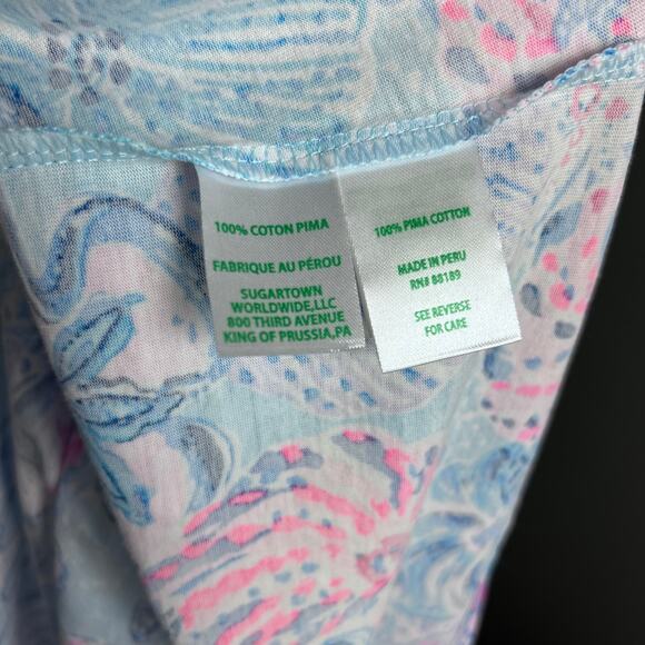 NWT Lilly Pulitzer Dev Dress Bahamas Beachcomber Blue Preppy Mini XS New Pima - Picture 5 of 10
